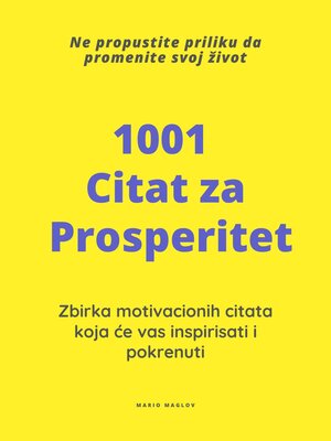 cover image of 1001 Citat za prosperitet